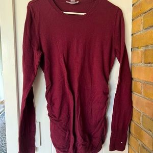 maroon maternity sweater